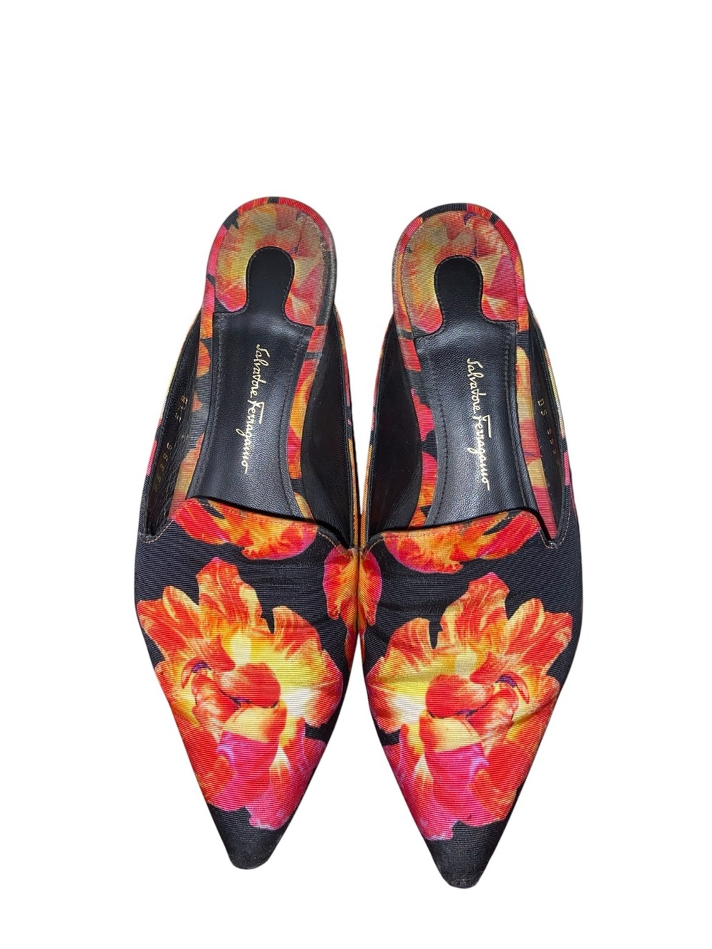 Salvatore Ferragamo 'Maida' Floral Print Fabric Mules Slides 5.5